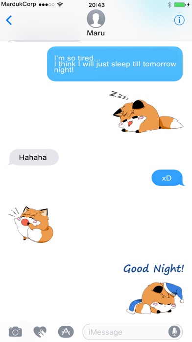 Screenshot #2 pour kawaii日本語 - Fox Stickers