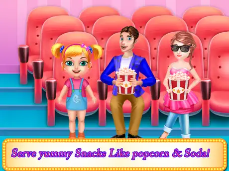 Film al cinema di notte Festa per i bambini