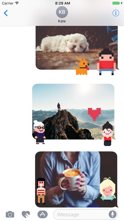 Animated Pixel People Stickers by Jung HyunYi