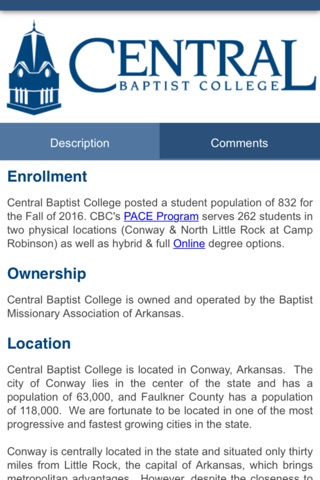 Central Baptist College screenshot 3