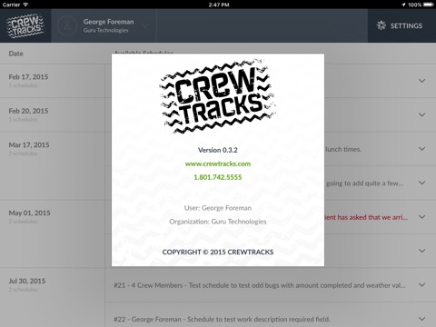 CrewTracks screenshot 4