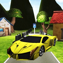 Car Park City Land 3D