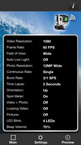 Game screenshot Remote Control for GoPro Hero 3+ Silver apk