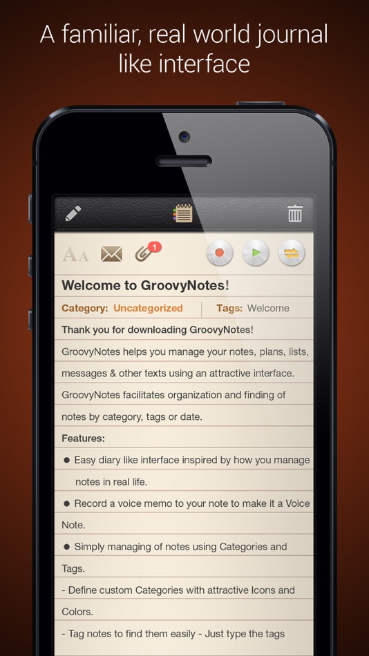 Groovy Notes | Organizer Diary - 1.5 - (iOS)