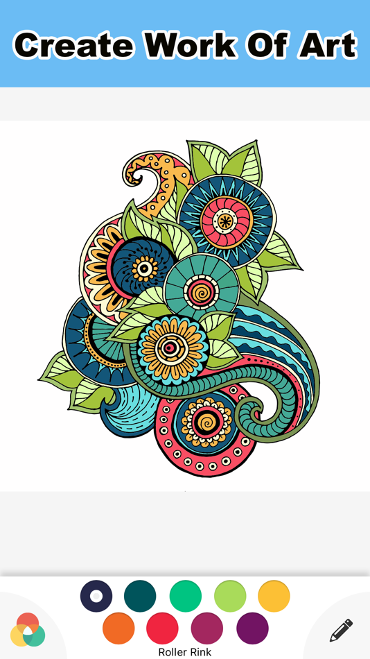 #2. Coloring Book for Adults Color Therapy Doodle (iOS) Por: Thanagorn Marukcanon