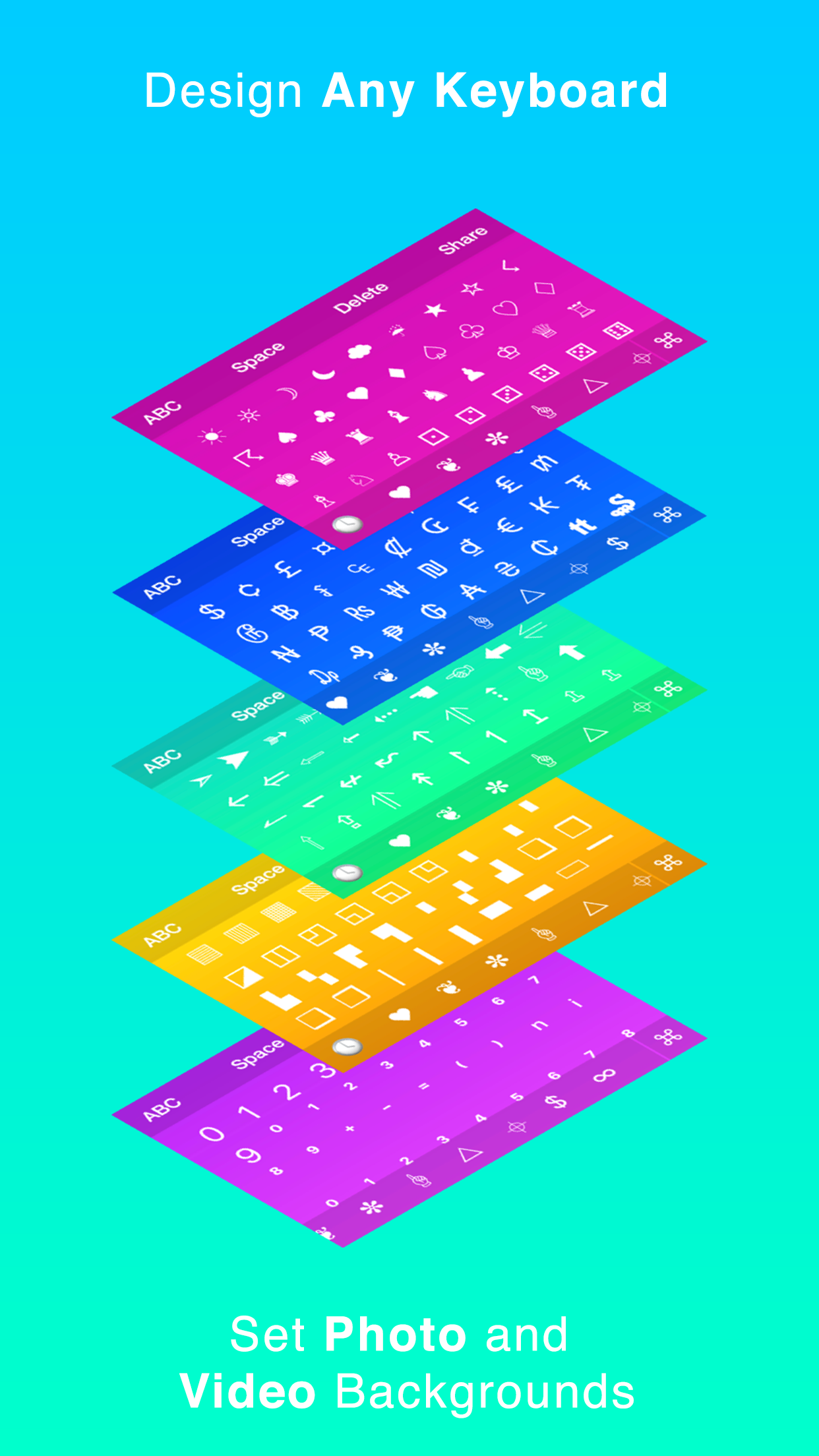 New Symbols Keyboard with Infinity Themes screenshot 4