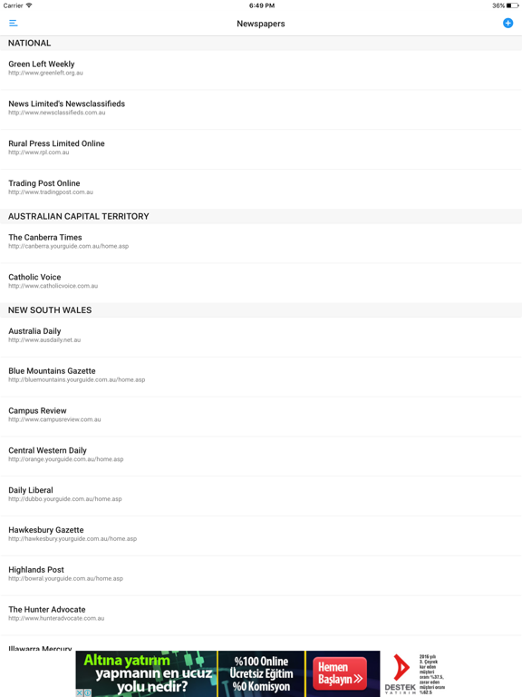 Screenshot #4 pour AUSTRALIAN NEWSPAPERS & MAGAZINES