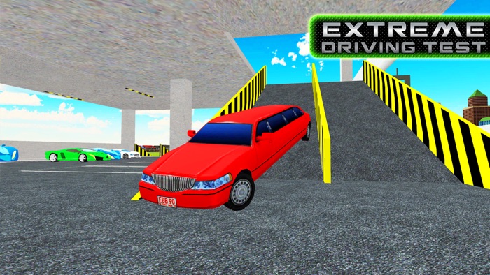 Limo carro estacionamento multi andares e dirigind