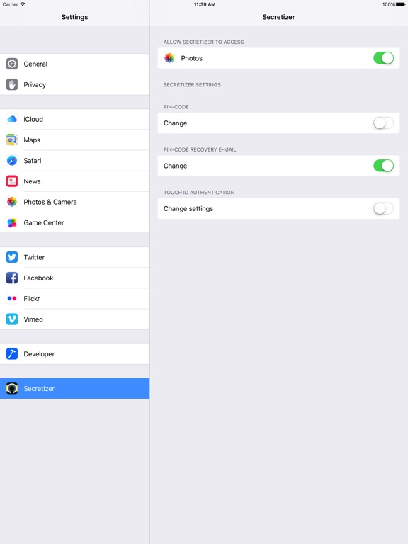 Secretizer iPad Secretizer iPad