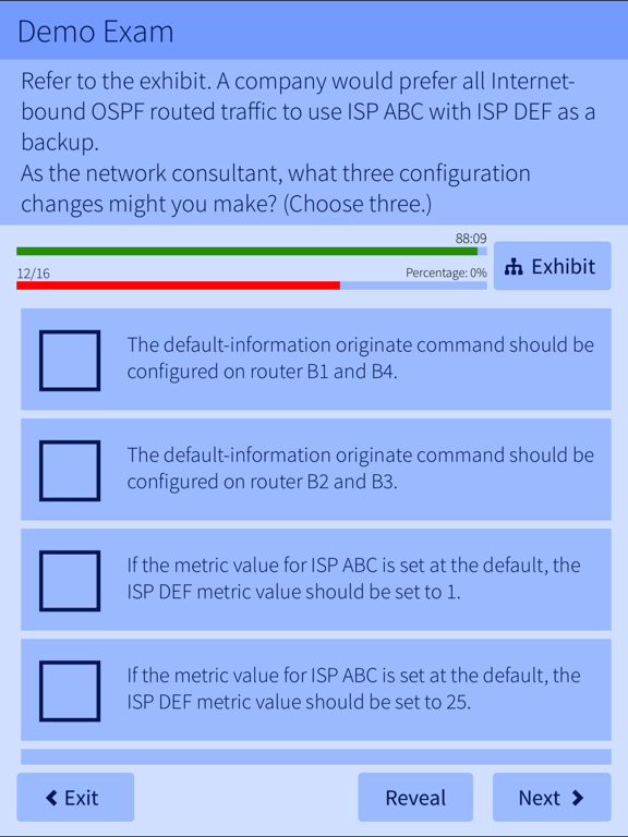 Screenshot #5 pour CCNP Route 300-101 Implementing IP Routing Exam