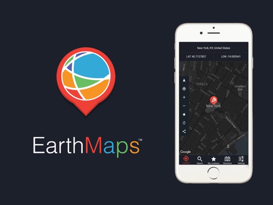 Screenshot #4 pour Earth Maps: GPS, Directions, Lieux, Lat & Lon