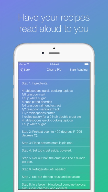 RecipeReadr - Your Recipes Read Aloud