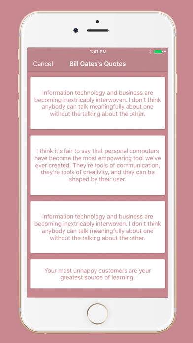 Screenshot #2 pour Bill Gates's Quotes