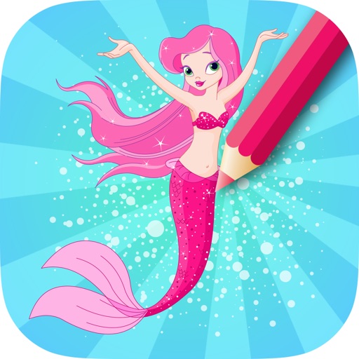 Mermaid Princess Coloring Book: Learn to color Icon