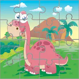 Dinosaur Jigsaw Puzzle Kids 7 to 2 years Old Games app icon