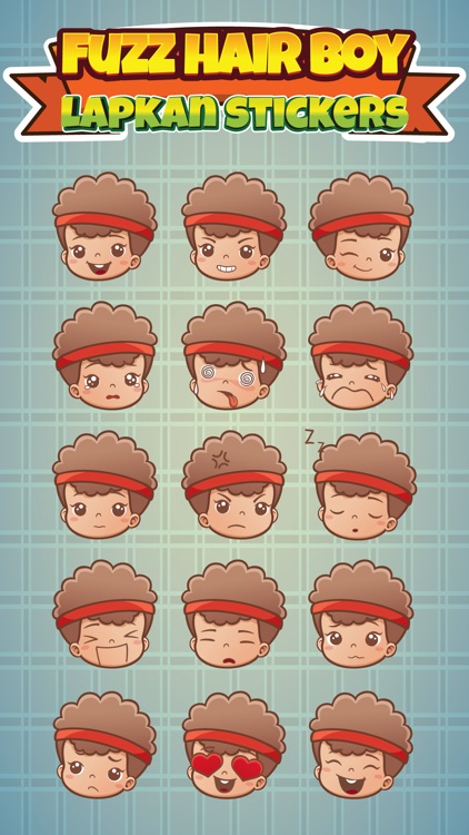 Sticker Me Fuzzy Hair Boy