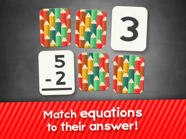 ‎Subtraction Flash Cards Match Math Games for Kids Screenshot