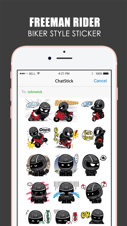 Freeman Rider Emoji Stickers for iMessage