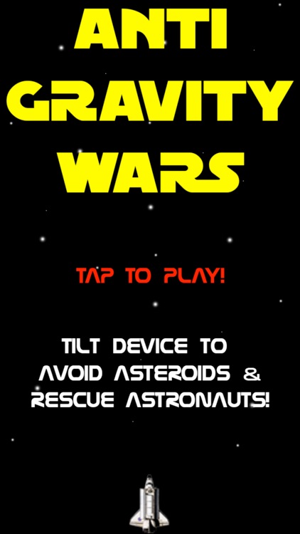 ANTI GRAVITY WARS Asteroids, Star & Space Shuttle