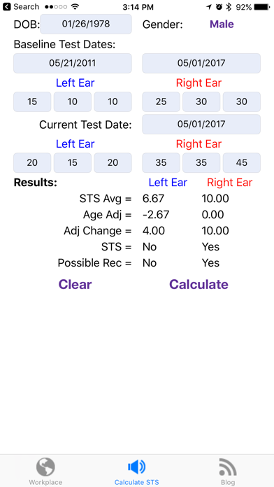 STS Calculator iPhone screenshot