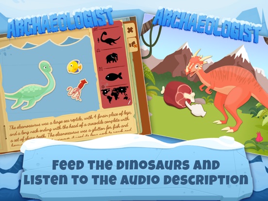 Archaeologist Dinosaur - Ice Age - Games for Kids iPad app afbeelding 3