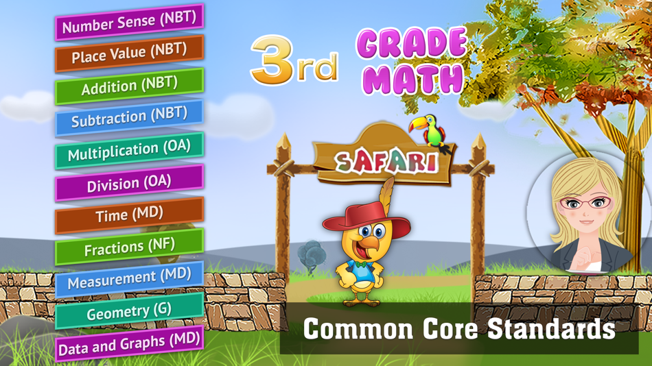 3rd Grade Math: Fractions, Geometry, Common Core - 2.9 - (iOS)