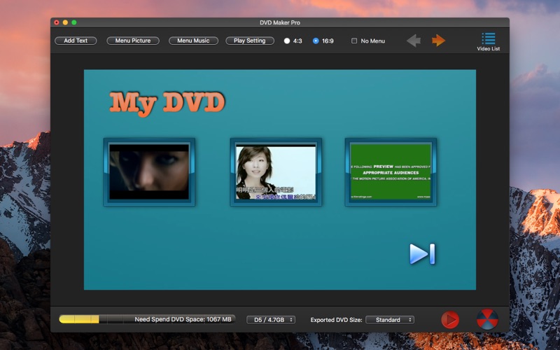 Screenshot #2 for DVD Maker Pro-DVD Creator Burn