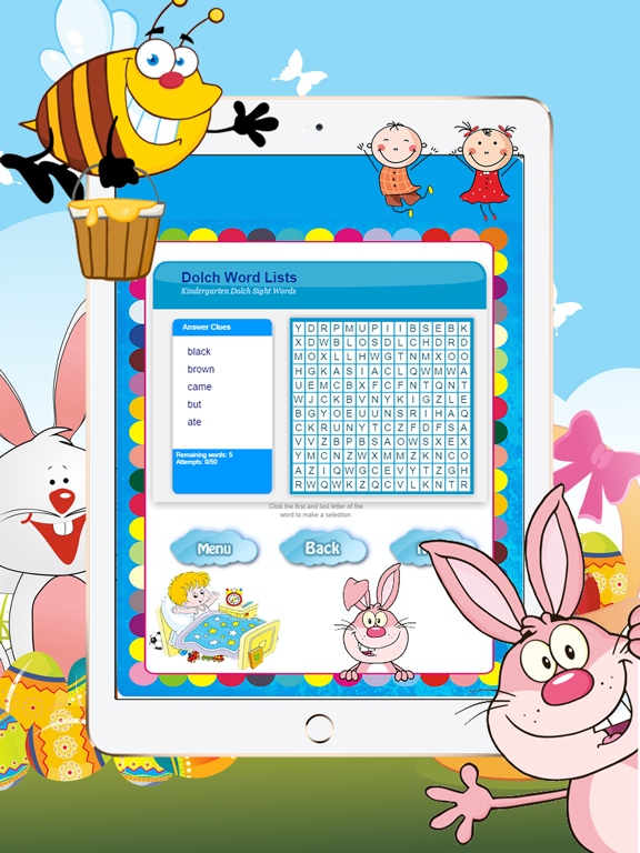 Crossword Puzzles Sight Word Search Games For Kids iPad screenshot