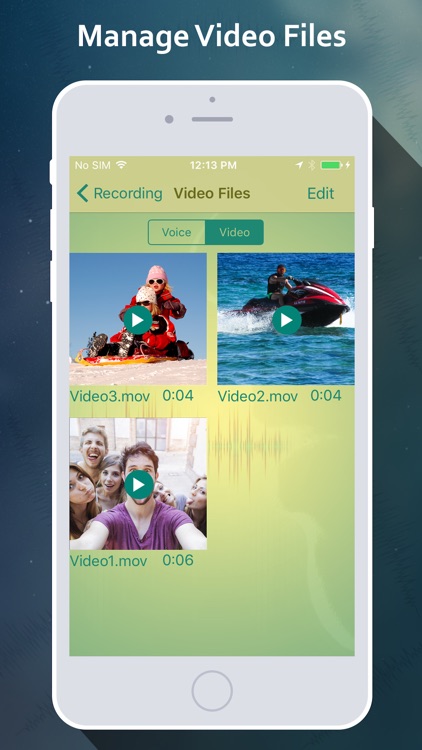 OnTouch Video Recorder - manage recorded files
