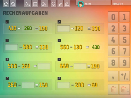 myMathTrainer – BEST OF MATH! Grade 3, 4, 5, 6 iPad screenshot