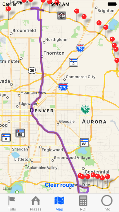 Denver E-470 Toll Road 2017 Screenshot