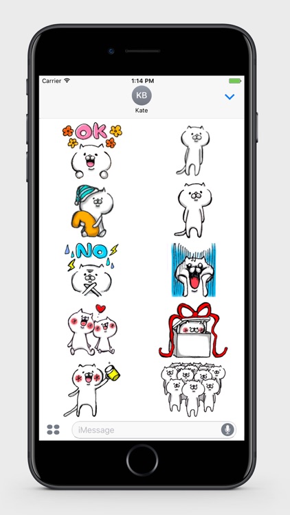 White Cat Stickers 1