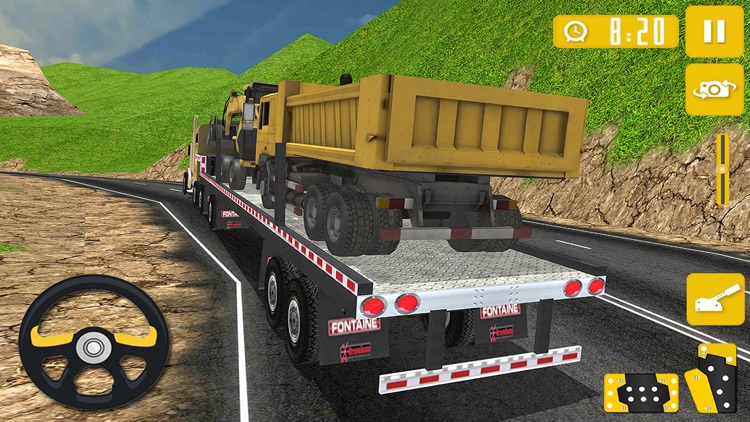 Off-Road Hill Truck Driver Crane Simulator 3D Game screenshot-4
