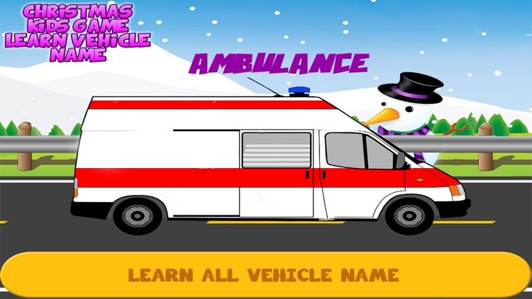 Christmas Kids  Game Learn Vehicle Name screenshot-4