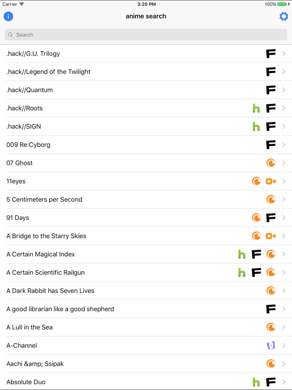 Anime Search by ayyfish iPad screenshot 1 - Entertainment app