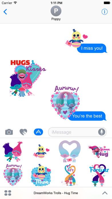 Screenshot #1 pour DreamWorks Trolls Hug Time Stickers