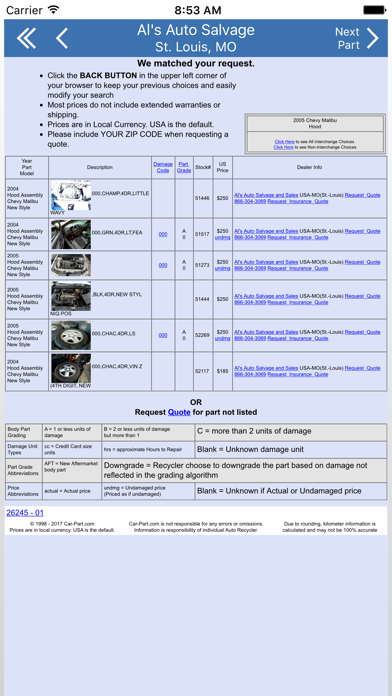 Screenshot #3 pour Al's Auto Salvage & Sales -St. Louis, MO
