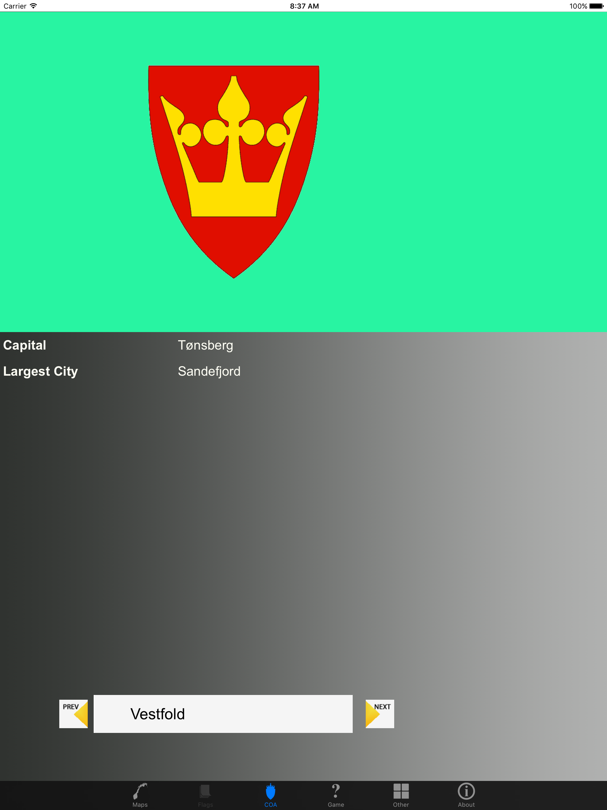 Norway County Maps and Capitals screenshot 7