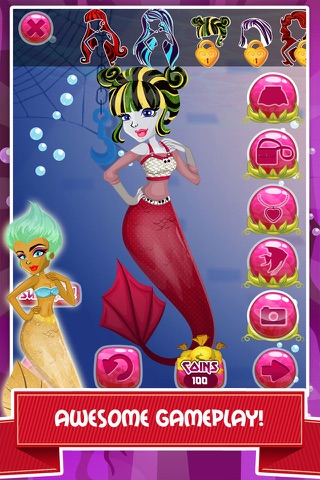 Monster Mermaid Dress-Up – Games for Girls Free screenshot 2