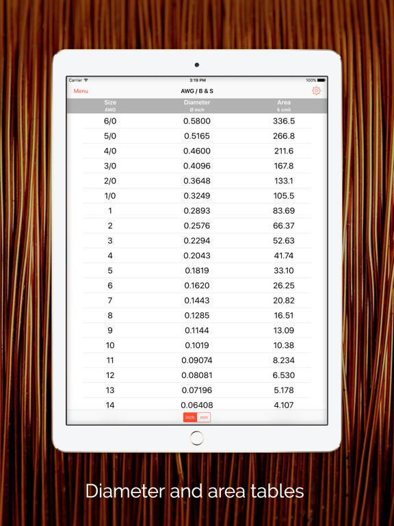 Screenshot #5 pour Wire Gauge Charts - Size tables for AWG, SWG, BWG