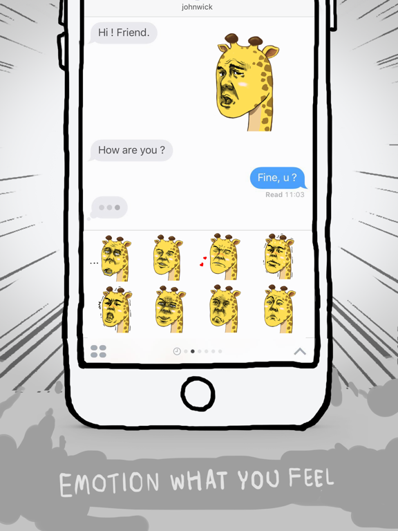 Screenshot #5 pour Jookgru Giraffe สติกเกอร์ สำหรับ iMessage