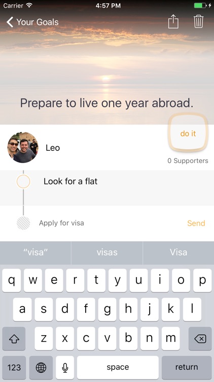 Do it!  Share goals and knowledge with friends