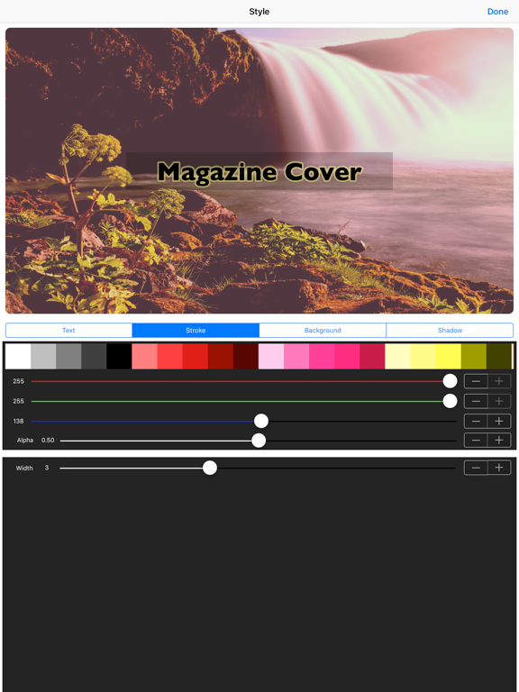 Screenshot #5 pour Magazine Cover - Filter, Add text style, 3D effect