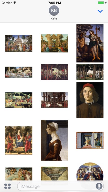 Botticelli Artworks for iMessage