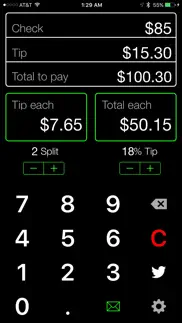 tip calculator master % - best bill splitting app iphone screenshot 1