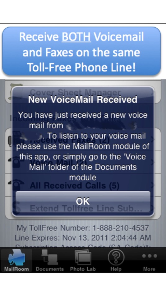 My Toll Free Number Lite - with VoiceMail and Fax - 4.0 - (iOS)