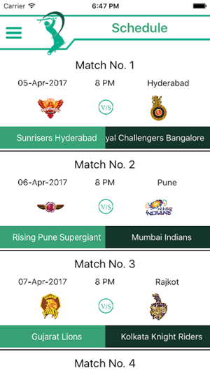IPL League 2017(圖4)-速報App