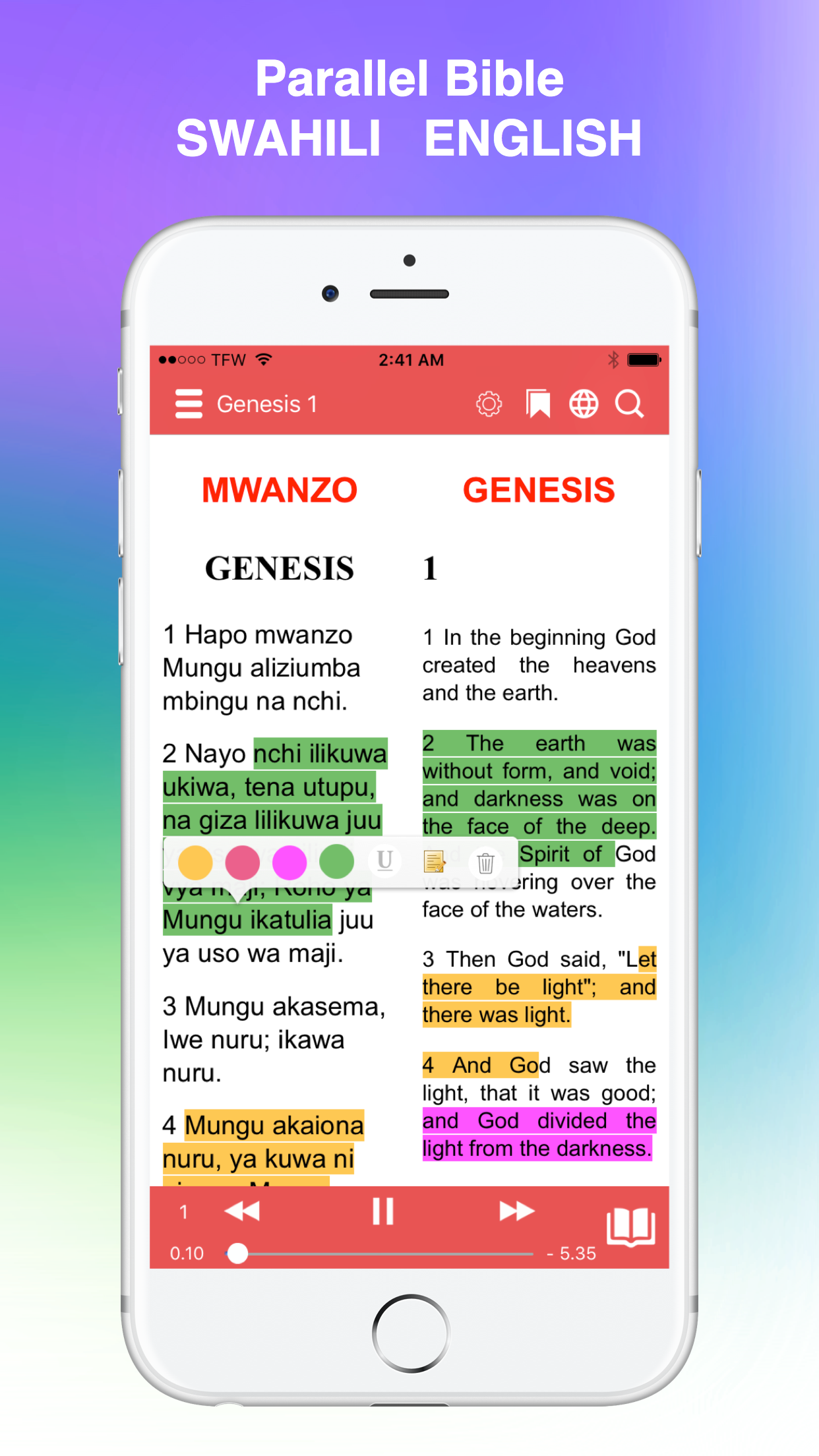 Swahili Bible Takatifu