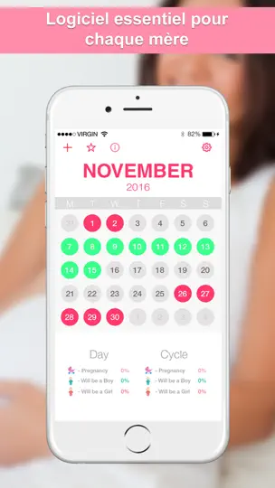 Capture d'écran de Fertilité Et Grossesse Calendrier Mensuel sur iPhone 1