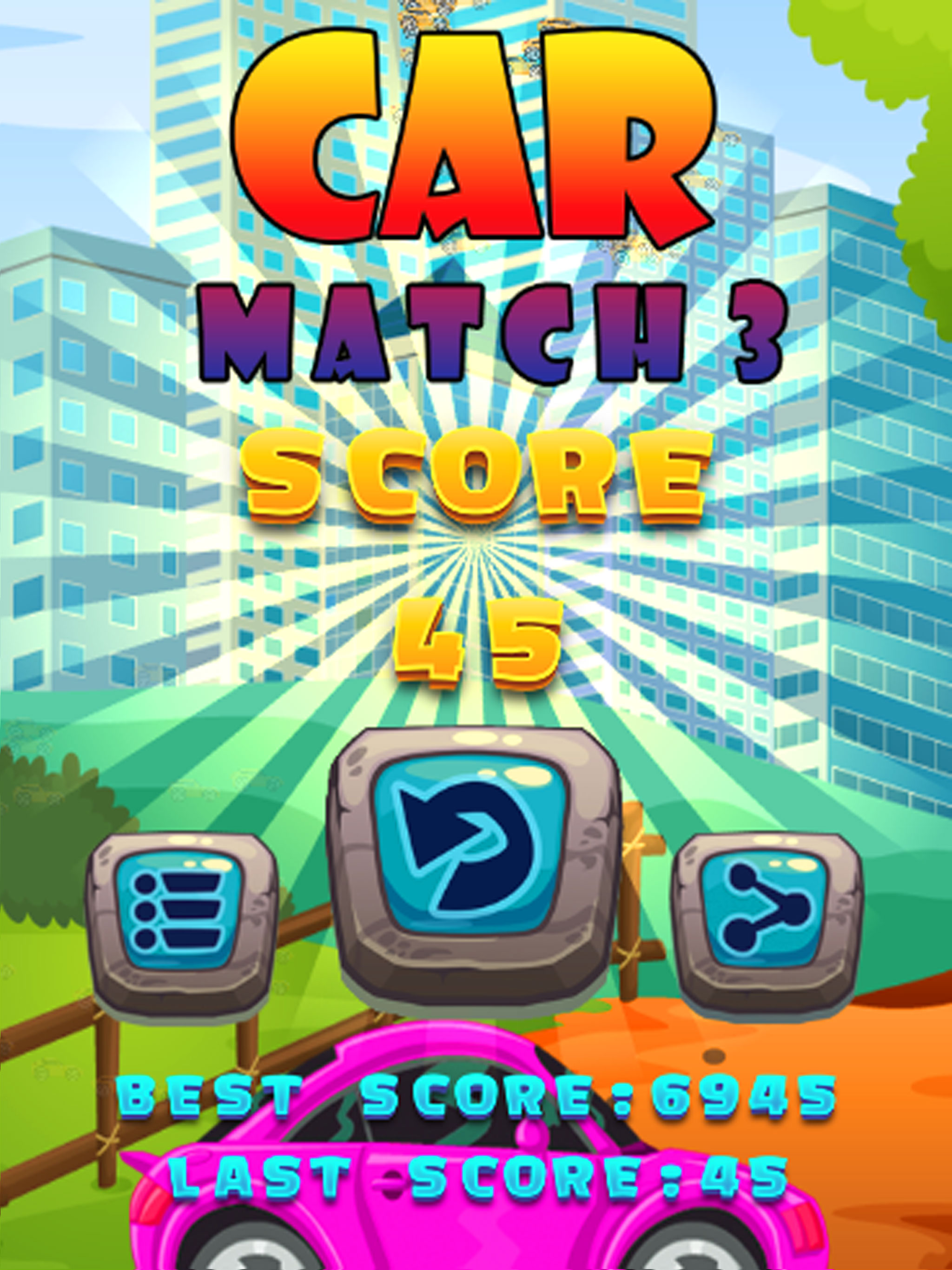 Car Match 3 Puzzle - Car Drag Drop Line Game screenshot 6